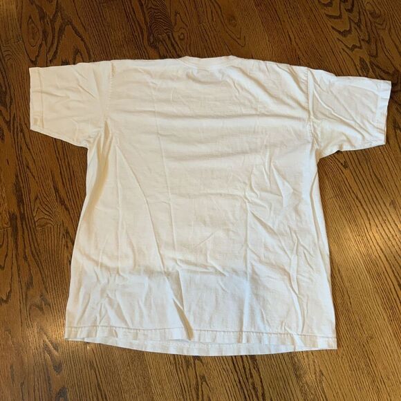 Vintage 90s Y2K Bongo The American Jeans Women's White T-Shirt One Size Heart - Picture 6 of 6
